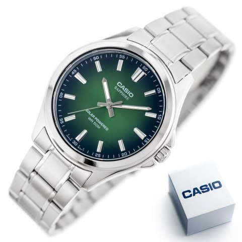 Casio ZEGAREK MĘSKI CASIO MTS-RS100D-3A SZAFIR SOLAR + BOX