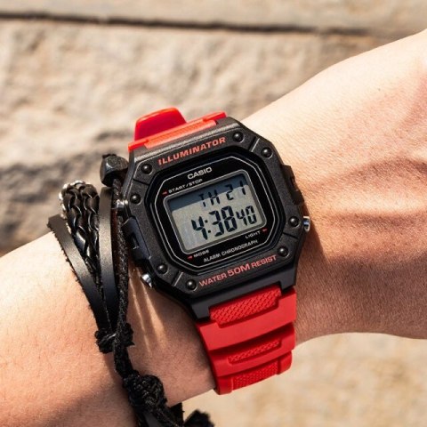 Casio ZEGAREK MĘSKI CASIO W-218H-4B + BOX