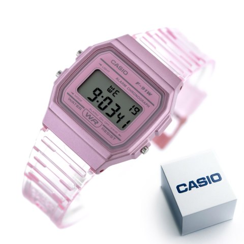 Casio Zegarek Damski Casio Retro Vintage F-91WS-4 (zd648a) + BOX
