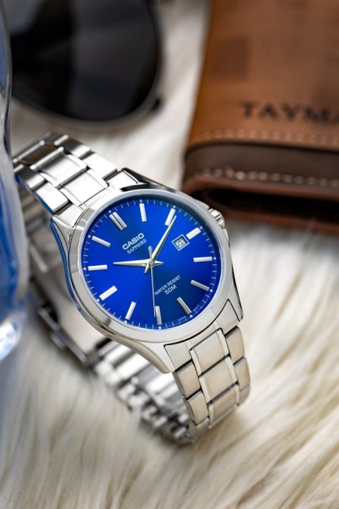 Casio Zegarek Męski Casio MTS-115D-2A1 + BOX (zd292a) SZAFIR