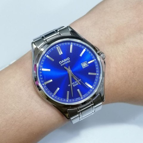 Casio Zegarek Męski Casio MTS-115D-2A1 + BOX (zd292a) SZAFIR