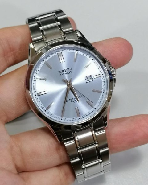 Casio Zegarek Męski Casio MTS-115D-2A2V + BOX (zd292b) SZAFIR