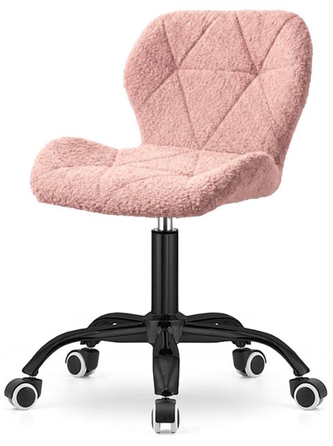 Lugano Krzesło obrotowe VASTO OFFICE BARANEK BOUCLE PINK SMOKE