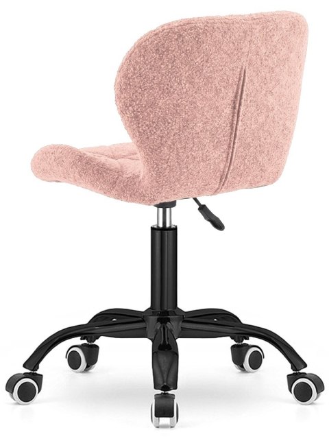 Lugano Krzesło obrotowe VASTO OFFICE BARANEK BOUCLE PINK SMOKE