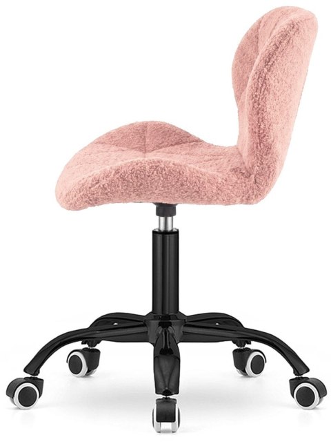 Lugano Krzesło obrotowe VASTO OFFICE BARANEK BOUCLE PINK SMOKE
