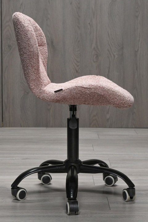Lugano Krzesło obrotowe VASTO OFFICE BARANEK BOUCLE PINK SMOKE