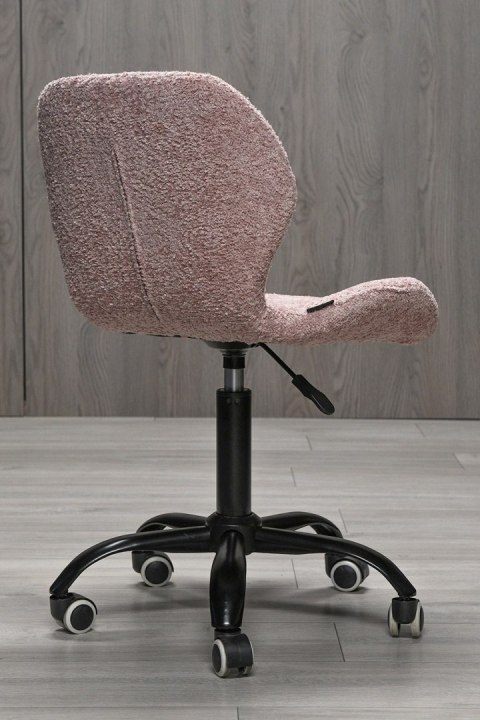 Lugano Krzesło obrotowe VASTO OFFICE BARANEK BOUCLE PINK SMOKE