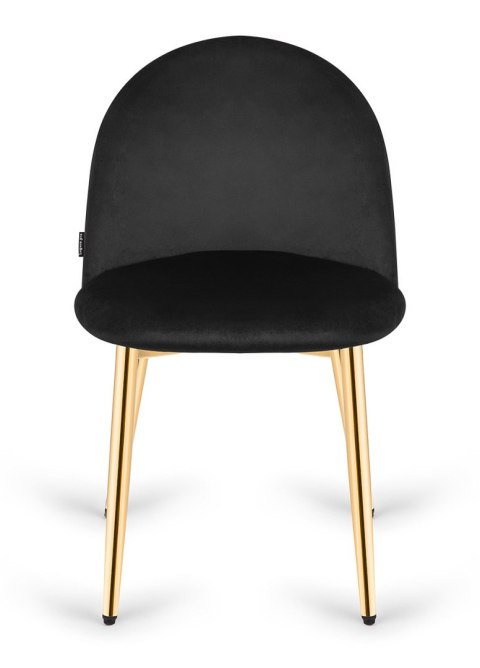 Lugano Krzesło tapicerowane GLORIA BLACK VELVET GOLD