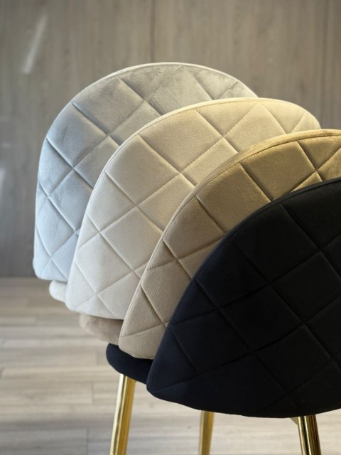 Lugano Krzesło tapicerowane GLORIA BLACK VELVET GOLD