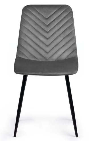 Lugano Krzesło tapicerowane TRIO VELVET DARK GREY