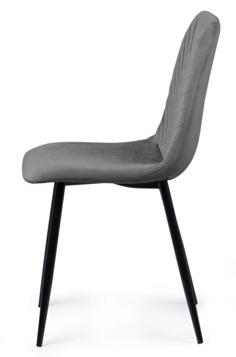 Lugano Krzesło tapicerowane TRIO VELVET DARK GREY