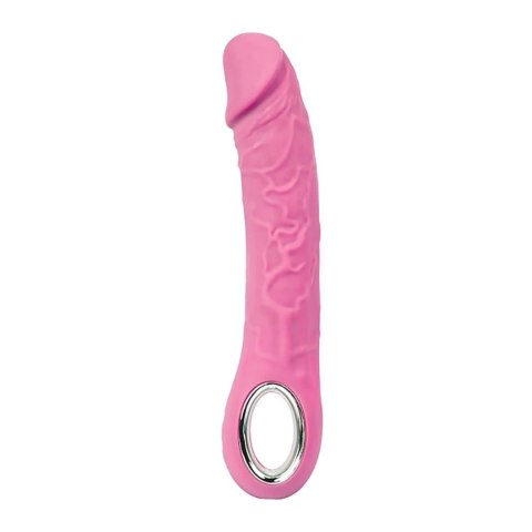 Wibrator realistyczny Fantasy różowy silikonowy z grzaniem 22 cm USB