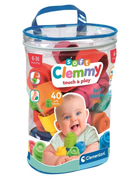 Woreczek z 40 Klockami | Soft Clemmy Clementoni