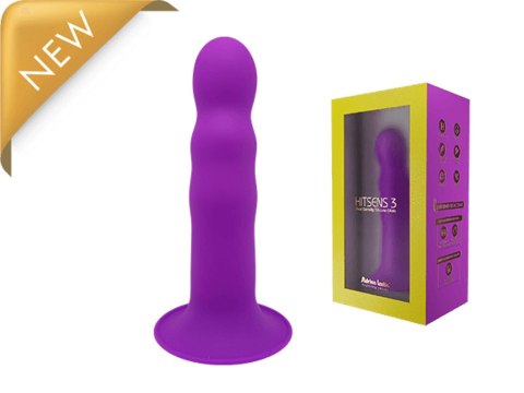 Dildo silikonowe Hitsens 3 Adrien Lastic fioletowe z przyssawką