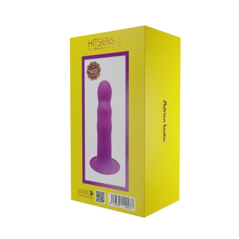 Dildo silikonowe Hitsens 3 Adrien Lastic fioletowe z przyssawką