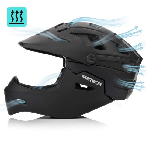 Kask rowerowy full-face Meteor Hydra M 55-58 cm czarny
