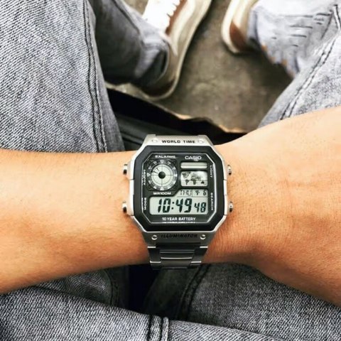 Casio ZEGAREK MĘSKI CASIO AE-1200WHD-1A (zd159a) + BOX