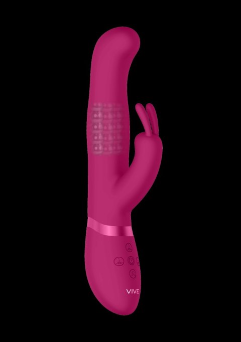 Wibrator króliczek Vive Izara z obrotowymi kulkami różowy USB