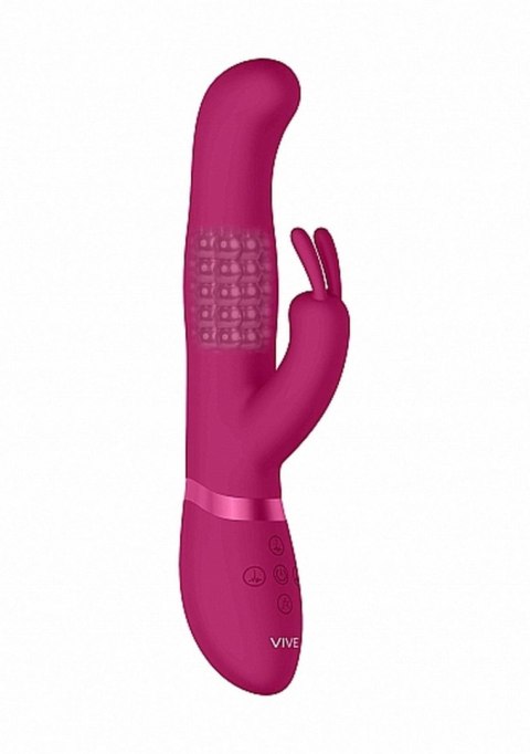 Wibrator króliczek Vive Izara z obrotowymi kulkami różowy USB