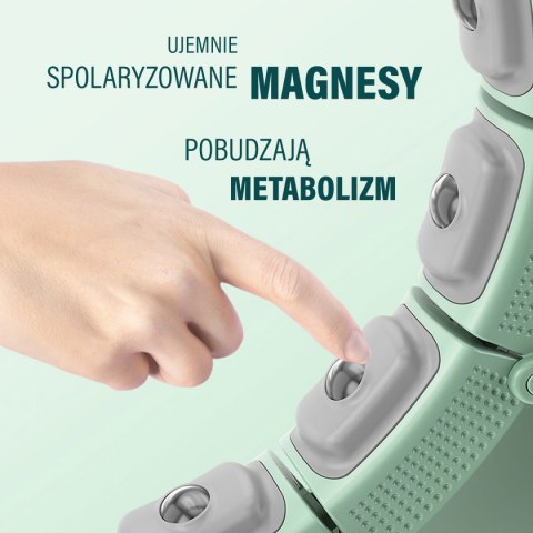 HHM14 HULA HOP GREEN Z MAGNESAMI I OBCIĄŻNIKIEM + LICZNIK HMS