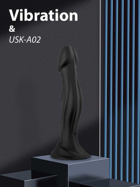 Dildo realistyczne Optimus Black silikonowe z pilotem 18 5 cm