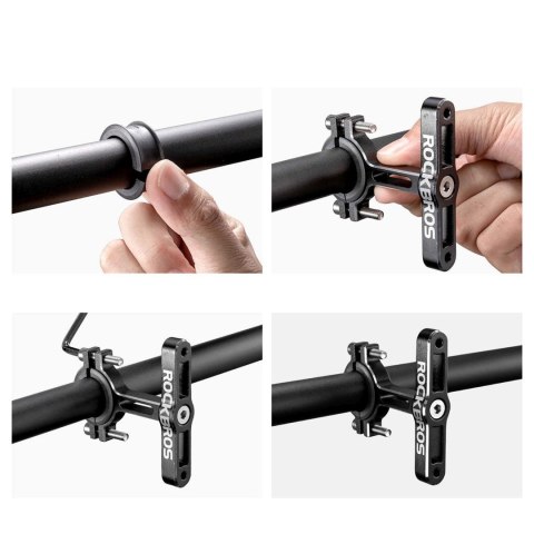 Adapter koszyka na bidon aluminiowy regulowany - czarny