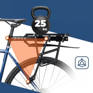 Bagażnik rowerowy z błotnikiem i szybkim montażem do rowerów górskich 26-29'' - czarny