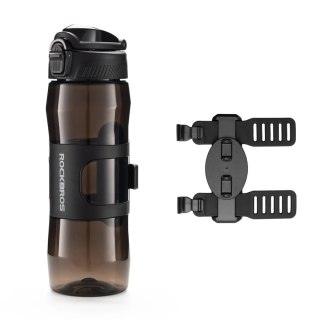 Bidon termiczny z magnetycznym uchwytem i paskiem montażowym 700 ml - czarny