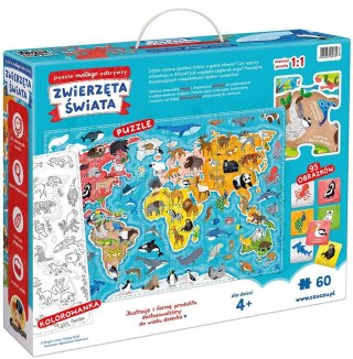 CzuCzu - Puzzle Małego odkrywcy Zwierzęta świata CzuCzu