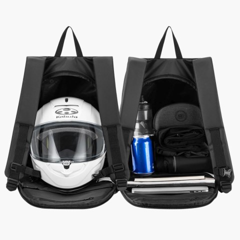 Plecak na kask z uchwytem 14.5 l - czarny