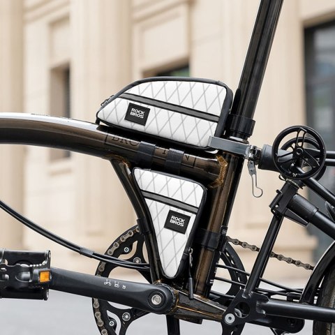 Torba rowerowa na górną rurę ramę 0.8 l - biała