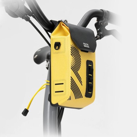 Torba rowerowa na kierownicę wodoodporna 1.3 l - żółta