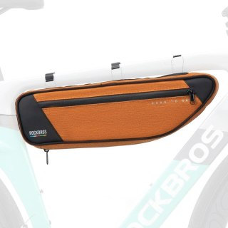 Torba rowerowa pod ramę wodoodporna 2 l - pomarańczowa