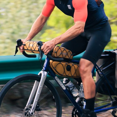 Torba rowerowa pod ramę wodoodporna 2 l - pomarańczowa