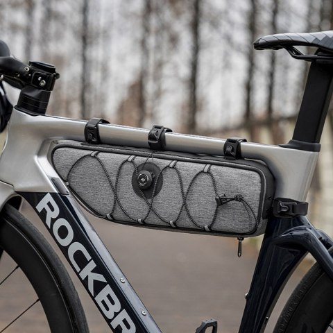 Torba rowerowa pod ramę wodoodporna 2 l - szara