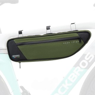 Torba rowerowa pod ramę wodoodporna 2 l - zielona