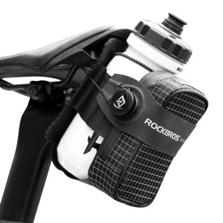 Torba rowerowa podsiodłowa 0.2 l z uchwytem na bidon 0.6 l - czarna