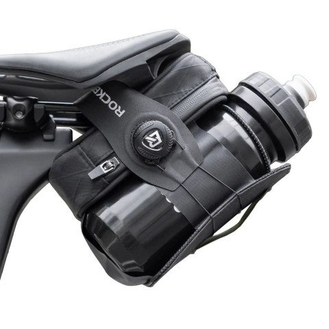 Torba rowerowa podsiodłowa 0.2 l z uchwytem na bidon 0.6 l - czarna