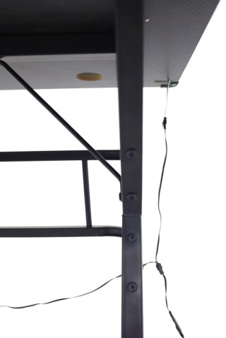 Biurko gamingowe z nadstawką LED RGB uchwyty komputerowe dla gracza 120x60cm
