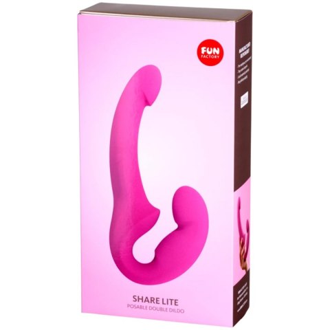 Dildo podwójne Share Lite Fun Factory bez uprzęży czarny 30 cm
