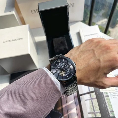 Emporio Armani Zegarek męski EMPORIO ARMANI RENATO AUTOMATIC AR60056 (zi058b)
