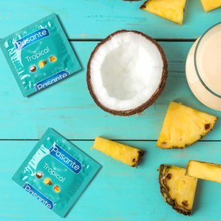 Prezerwatywy Pasante Tropical mango ananas kokos 144 szt