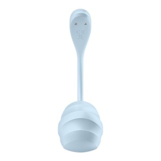 Wibrator Satisfyer Smooth Petal jasnoniebieski z aplikacją USB