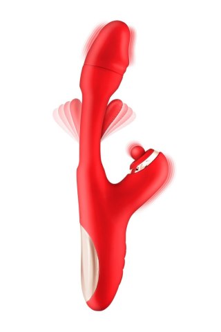 Wibrator króliczek Yoba Joyfully 3w1 czerwony USB 25 cm
