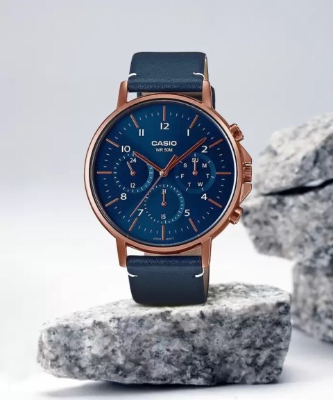 Casio ZEGAREK MĘSKI CASIO MTP-E321RL-2A (zd190a) + BOX