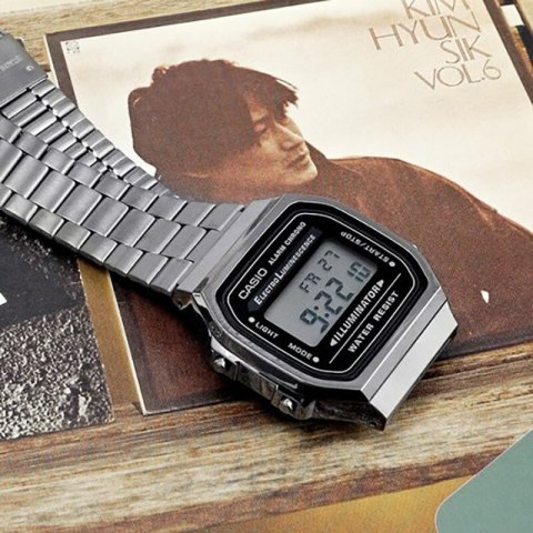 Casio ZEGAREK UNISEX CASIO A168WGG-1A (zd088e) - KLASYKA + BOX