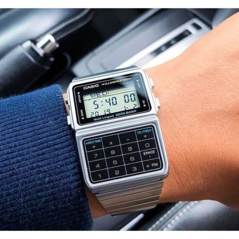 Casio ZEGAREK MĘSKI CASIO VINTAGE DATABANK DBC-611-1D + BOX