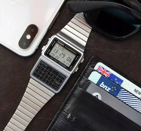 Casio ZEGAREK MĘSKI CASIO VINTAGE DATABANK DBC-611-1D + BOX