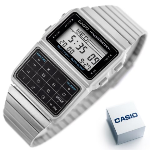 Casio ZEGAREK MĘSKI CASIO VINTAGE DATABANK DBC-611-1D + BOX