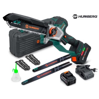 Piła łańcuchowa akumulatorowa 4,0Ah PRO gałęziówka 10" 8" pilarka Humberg HM-437